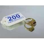 9 ct GOLD & SMOKEY QUARTZ RING TOTAL WEIGHT 4.57 gram