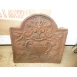 CAST IRON FIRE BACK 53 X 56 CMS