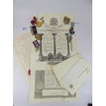 QUANTITY OF MASONIC MEDALS & CERTIFICATES