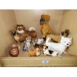 COLLECTION OF CERAMIC DOG FIGURES INCLUDING MELBA