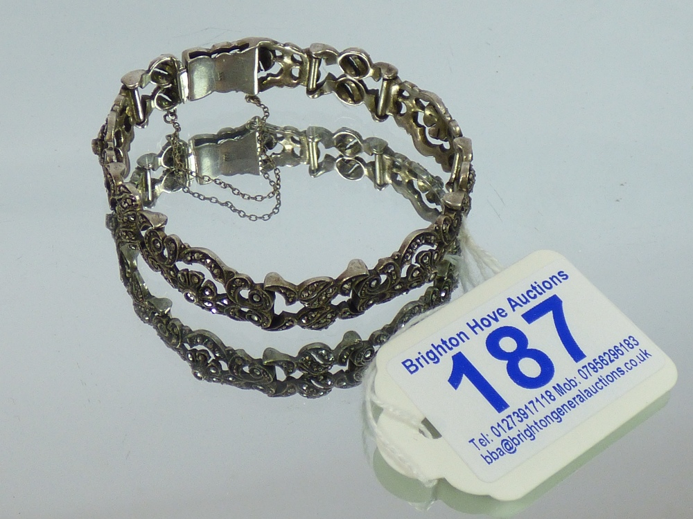 VICTORIAN 935 SILVER & MARCASITE BRACELET