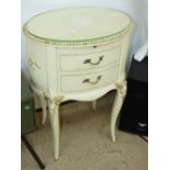 LOUIS STYLE OVAL BEDSIDE CABINET