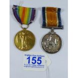 WW1 BRITISH COMMONWEALTH MEDAL DUO AWARDED TO PTE. J. W MADDEN 7th SOUTH AFRICAN RIFLES