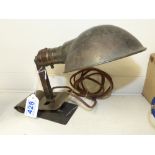 VINTAGE "ADJUSTOLITE" CLAMP LIGHT MARKED 1910