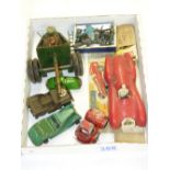QUANTITY OF VINTAGE VEHICLES INCLUDING MINIC, DINKY + ASTRA PHAROS CANNON