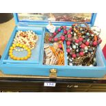 VINTAGE JEWELLERY BOX & COSTUME JEWELLERY