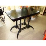 EBONISED CARD TABLE