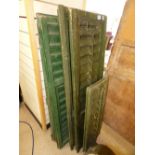 2 PAIRS OF VINTAGE PAINTED WOODEN SHUTTERS + 1 OTHER