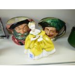 ROYAL DOULTON FIGURE 'THE LAST WALTZ' HN2315 + 2 ROYAL DOULTON CHARACTER JUGS, FALSTAFF & THE