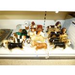 QUANTITY OF CERAMIC ANIMAL FIGURES INCLUDING COOPE