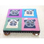 TAPESTRY TOPPED 'PUG' STOOL