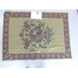 HERALDIC TAPESTRY SOLA VIRTUS INVICTA 182 X 131 CMS