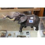 LARGE BESWICK ELEPHANT, REPAIRS TO TUSKS