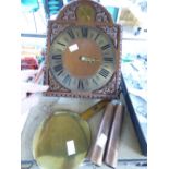 WALL CLOCK WITH WEIGHTS AND PENDULUM