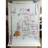 5 MITSUBISHI DIAGRAMS / CHARTS 61 X 85 CMS