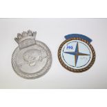 MILITARY ALUMINIUM PLAQUES, STANAVFORLANT / STANDING NAVAL FORCE ATLANTIC + 804 NAVAL AIR SQUADRON