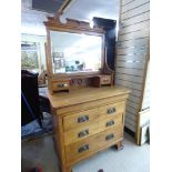 3 DRAWER SATINWOOD DRESSING TABLE