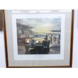 SIGNED, KEITH WOODCOCK LIMITED EDITION PRINT 'SEVEN DAYS & SEVEN NIGHTS' 79 X 73 CMS