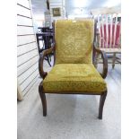 ARMCHAIR WITH TAPESTRY STYLE FABRIC