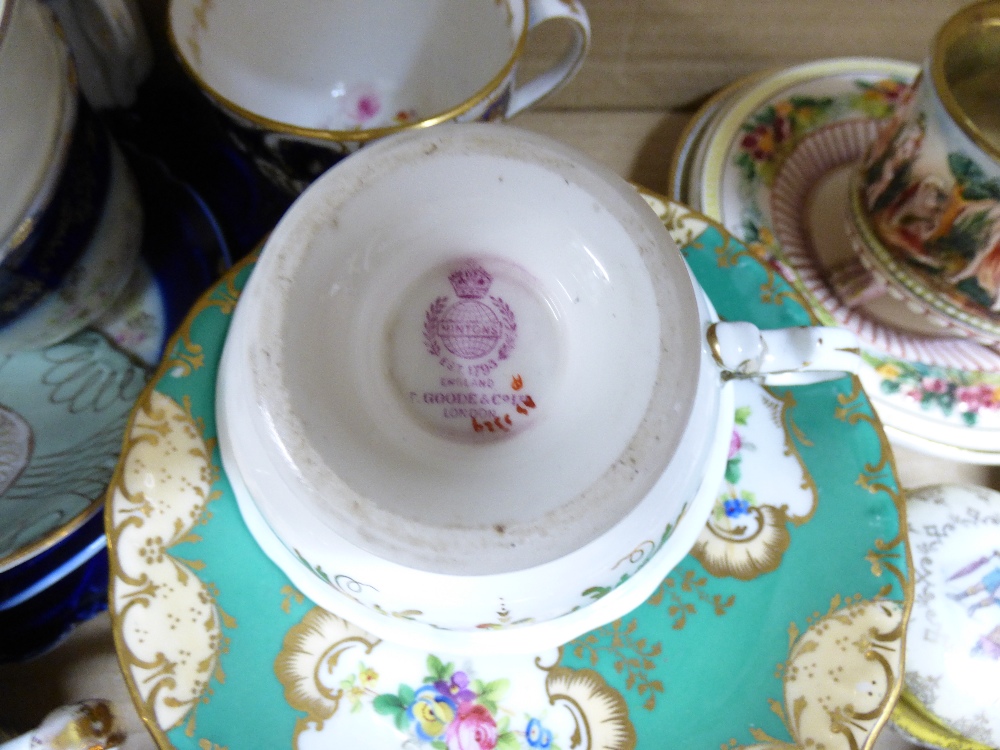 COLLECTION OF VINTAGE CUPS & SAUCERS INCLUDINGS MINTONS + OTHERS - Image 2 of 2