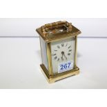 BRASS CASED CARRIAGE CLOCK