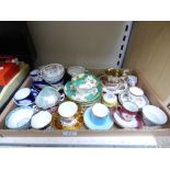 COLLECTION OF VINTAGE CUPS & SAUCERS INCLUDINGS MINTONS + OTHERS