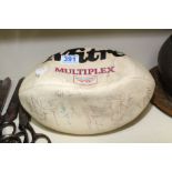 CIRCA 1980s SIGNED WELSH RUGBY BALL, POSSBILY THE WELSH NATIONAL TEAM INCLUDING RICHARD HILL,