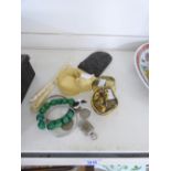 MIXED LOT INCLUDING BONE LETTER OPENERS + COSTUME JEWELLERY