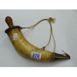 18th CENTURY GUNNER POWDER HORN