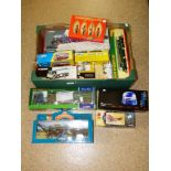 QUANTITY OF BOXED MODEL VEHICLES & SOLIDERS INCLUDING BRITAINS & CORGI