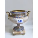 FRANZ ANTON MEHLEM, BONN / RHEIN STONEWARE URN 19 CMS