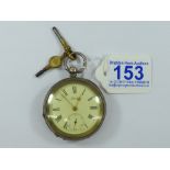 SWISS MADE SILVER POCKET WATCH WITH IMPORK MARKS "KAYS TRIUMPH"