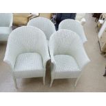 4 LLOYD LOOM CHAIRS WITH LABELS