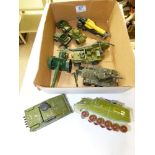 QUANTITY OF MILITARY DIE CAST VEHICLES INCLUDING DINKY