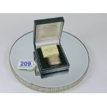 ROYAL TUNBRIDGE WELLS MINIATURES, A HALLMARKED SILVER MINIATURE MUSIC CASKET REF. No 0024