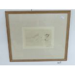 SIGNED RENOIR PRINT OF A RECLINING NUDE