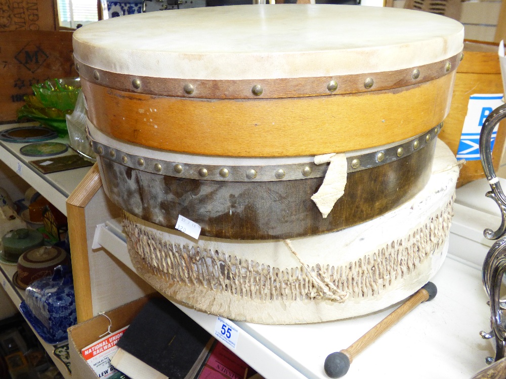 3 X ANIMAL SKIN DRUMS - Image 2 of 2