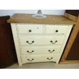 2 OVER 3 DRAWER PAINTED CHEST