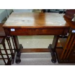 MAHOGANY SIDE TABLE WITH DRAWER