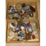 BOX OF CRYSTALS & MINERALS