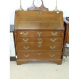 OAK BUREAU WITH 4 DRAWERS