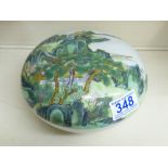 ORIENTAL CIRCULAR CERAMIC BOX 18 CMS DIAMETER