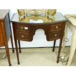 SMALL BOW FRONT DRESSING TABLE WITH 4 DRAWERS
