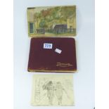 ALBUM CONTAINING SKETCHES, WATERCOLOURS, POEMS & LETTERS 1914 - 1918