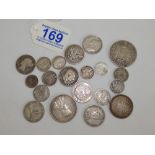 QUANTITY OF SILVER CONTENT COINS 90.14 GRAMS (some of these coins are holed)