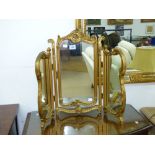 ANSONIA TRIPLE MIRROR IN GILDED FRAME