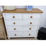 PAINTED 2 OVER 3 DRAWER CHEST