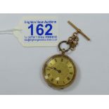 9ct GOLD LADIES FOB WATCH A/F, TOTAL WEIGHT 31.98 grams