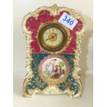 AUSTRIAN CERAMIC CASED MANTEL CLOCK