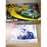 SCALEXTRIC VELODROME CYCLING SET 'TEAM GB' & SCALEXTRIC BEETLE CUP